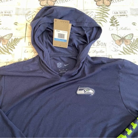 Nike Seattle Seahawks hoodie navy NFL team apparel men medium. Very soft - Picture 1 of 9